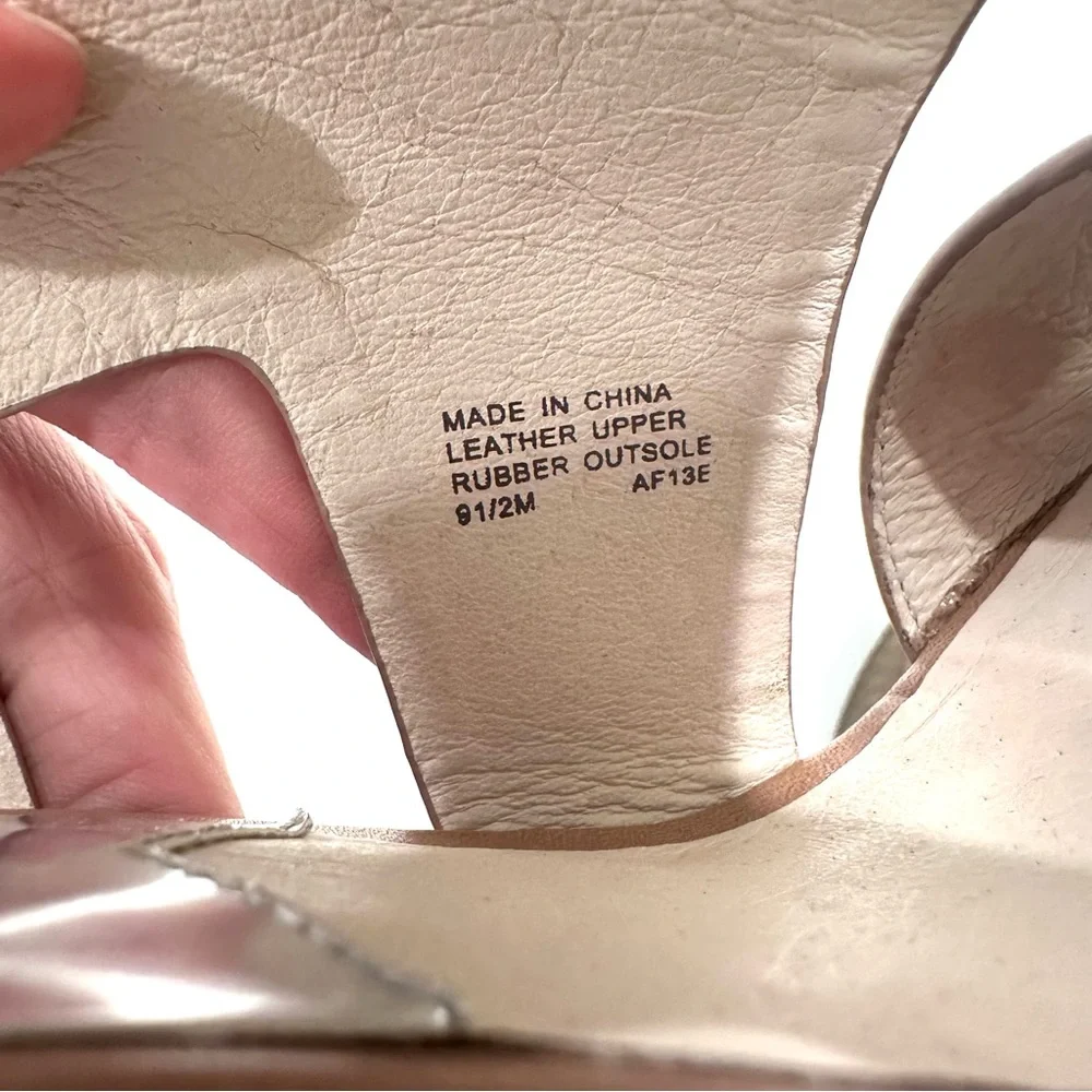 Michael Kors Tan Leather Platform Wooden Women's Heels Sandals 9.5 - Picture 8 of 9